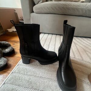 Free People Black Heeled Boots